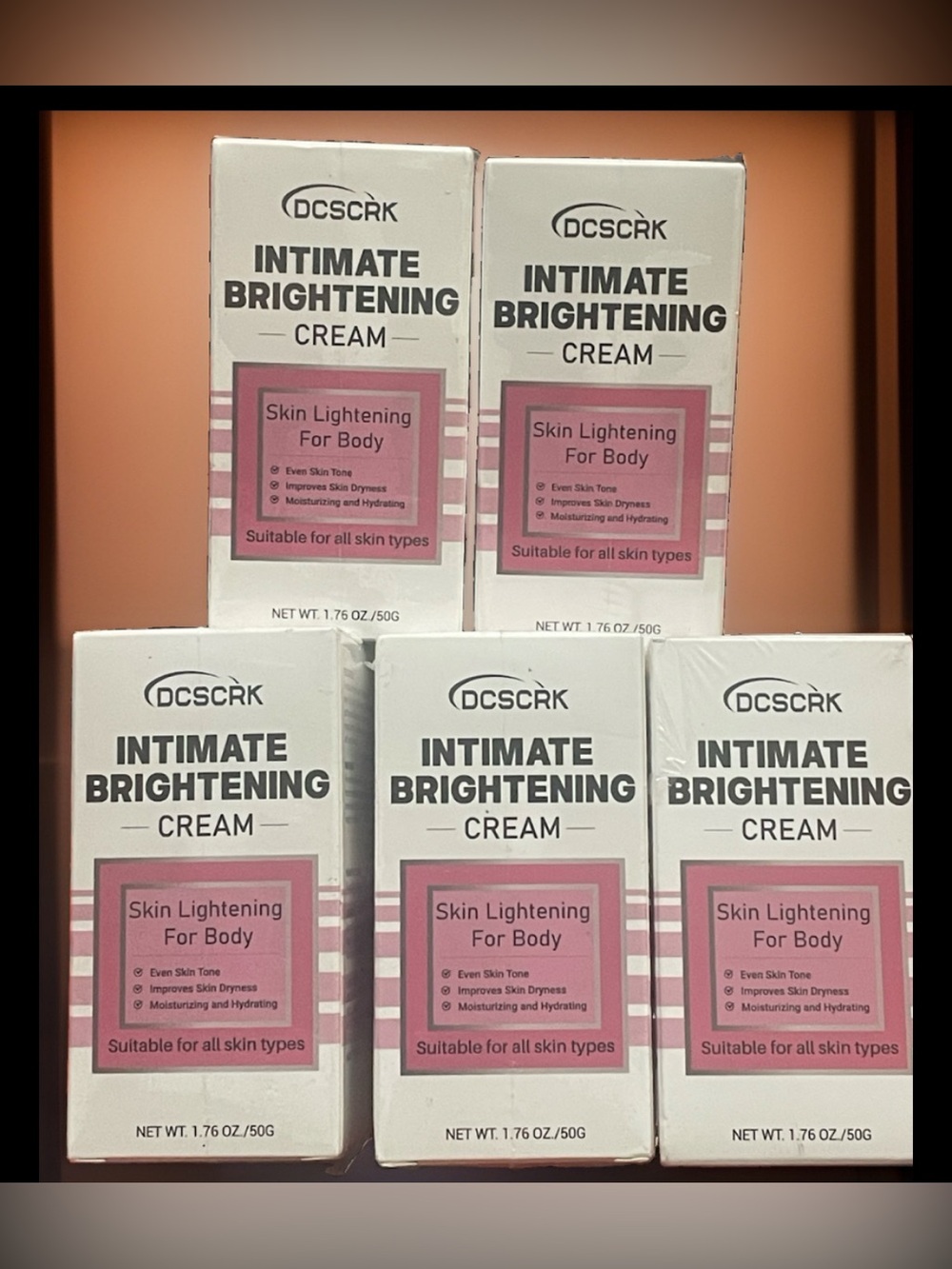 Lot of 5 DCSCRK Intimate Brightening/ Skin Lightening for Body Cream 1.76oz 9/28